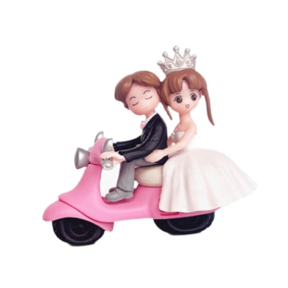 FVDPWYE Bride Groom Model Cake Ornament Desktop Ornament Home Decor Simulation Miniature Black White