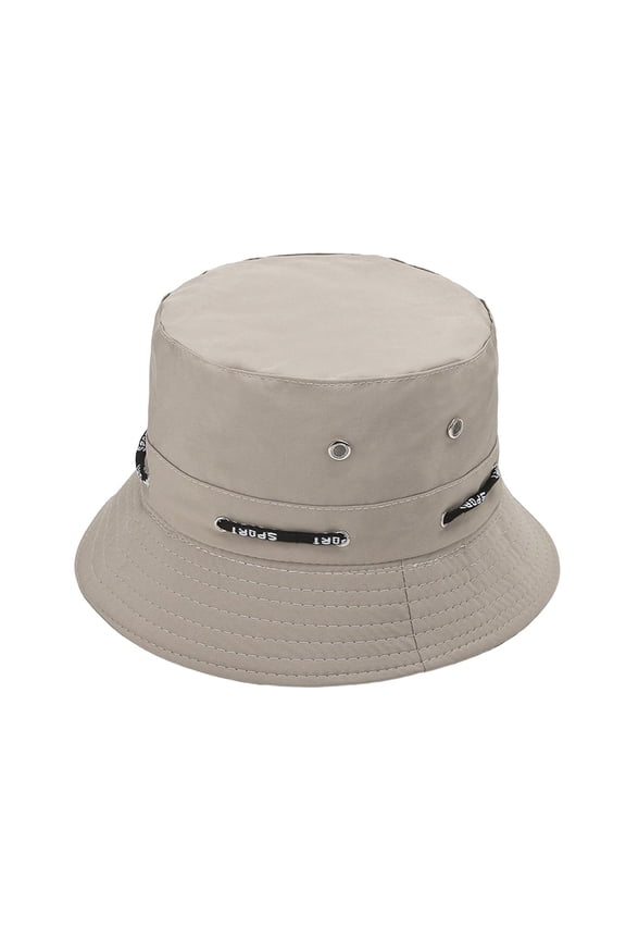 Bucket Hat with Rope Breathable Summer for Gardening Fishing Hunting gray
