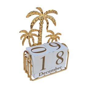 FVDPWYE Calendar Decorative Retro Style Date Display Day Month Statue Ornament Decor for
