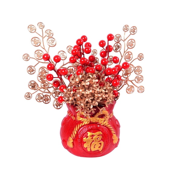 FVDPWYE Chinese New Year Decoration Decor Ceramic Vase Gift Lucky Tree for Friends Table