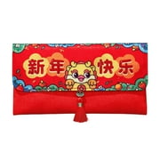 FVDPWYE Chinese New Year Red Envelope Cloth Pouch Cash Envelope 2024 Cartoon Hongbao for Style F