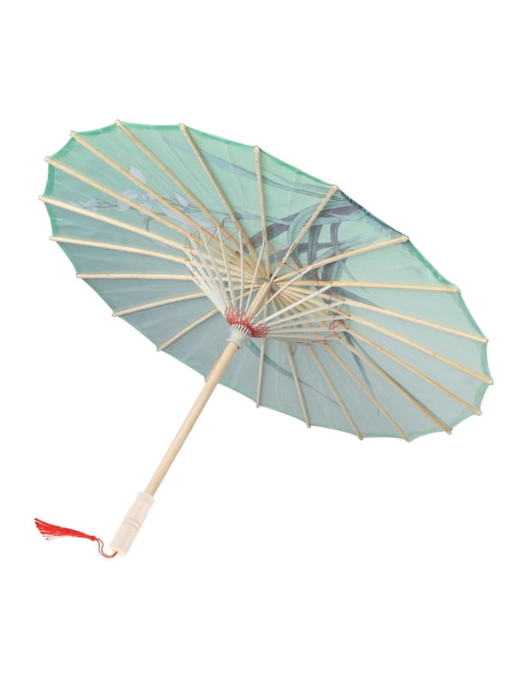 Chinese Oil Paper Umbrella Oriental Style Oil Paper Parasol Silk Fabric Umbrella Style J