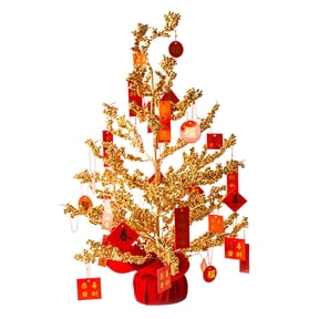FVDPWYE Chinese Tree, Feng Shui Tree, Good Luck Bonsai, Tree Ornament for New Year, Office, Living Room, Home Desktop Decoration 60cm H