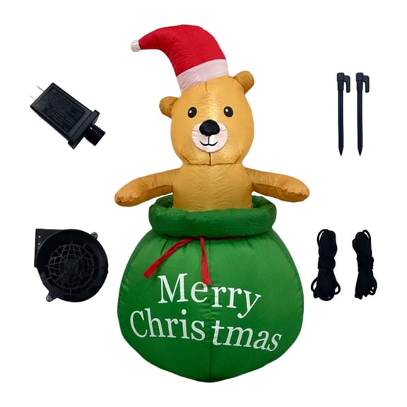FVDPWYE Christmas Bear Inflatable Decorations Holiday Display Inflatable Toy Cute with