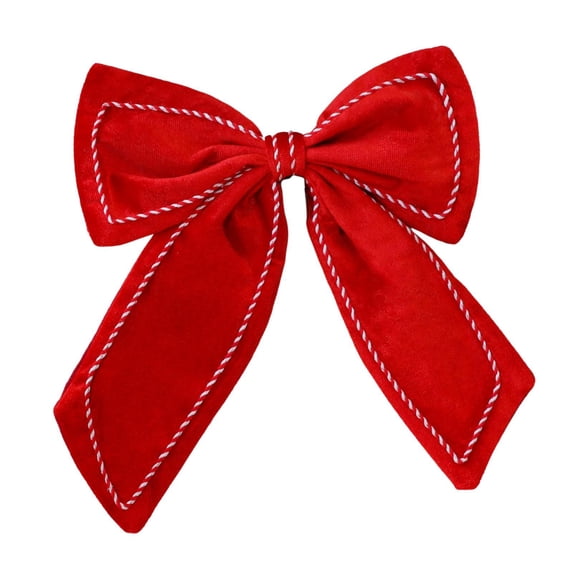 FVDPWYE Christmas Bow Christmas Decoration Decorative Bowknot Craft Velvet Bow Ornament for Staircase Wedding Farmhouse Outdoor Party Red White