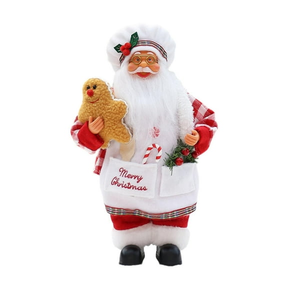 FVDPWYE Christmas Chef MS Claus Figurine Chef Statue Collection Creative Funny Xmas Gift Style D