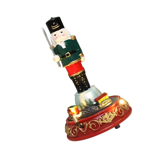 FVDPWYE Christmas Nutcracker Statue Resin Xmas Sculpture Artwork Keepsake Nutcracker and Green Clothing
