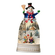 FVDPWYE Christmas Snow Globe Music Box Table Centerpiece Xmas Gift with Light Glittering Snowman