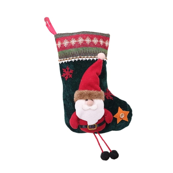 FVDPWYE Christmas Stocking Christmas Decoration Rustic Treat Bag for Family Kids Hanging Santa Claus