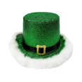 thumbnail image 1 of FVDPWYE Christmas Top Hat Comfortable Decor Elf Hat for Winter Cosplay Role Play Holiday Green, 1 of 8