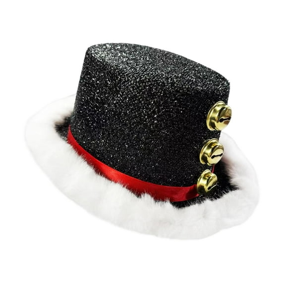 FVDPWYE Christmas Top Hat Decor Headgear for Festive Fancy Dress Stage Performance Party black