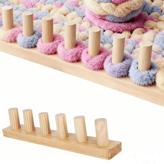 FVDPWYE Chunky Knitting Loom Gifts Beginners Yarn Craft Portable Wooden Blanket Loom 1 Piece