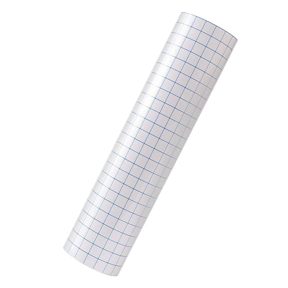 FVDPWYE Clear Vinyl Transfer Paper Tape with Grid 12in x 5ft Medium Viscosity for Sticky Blue