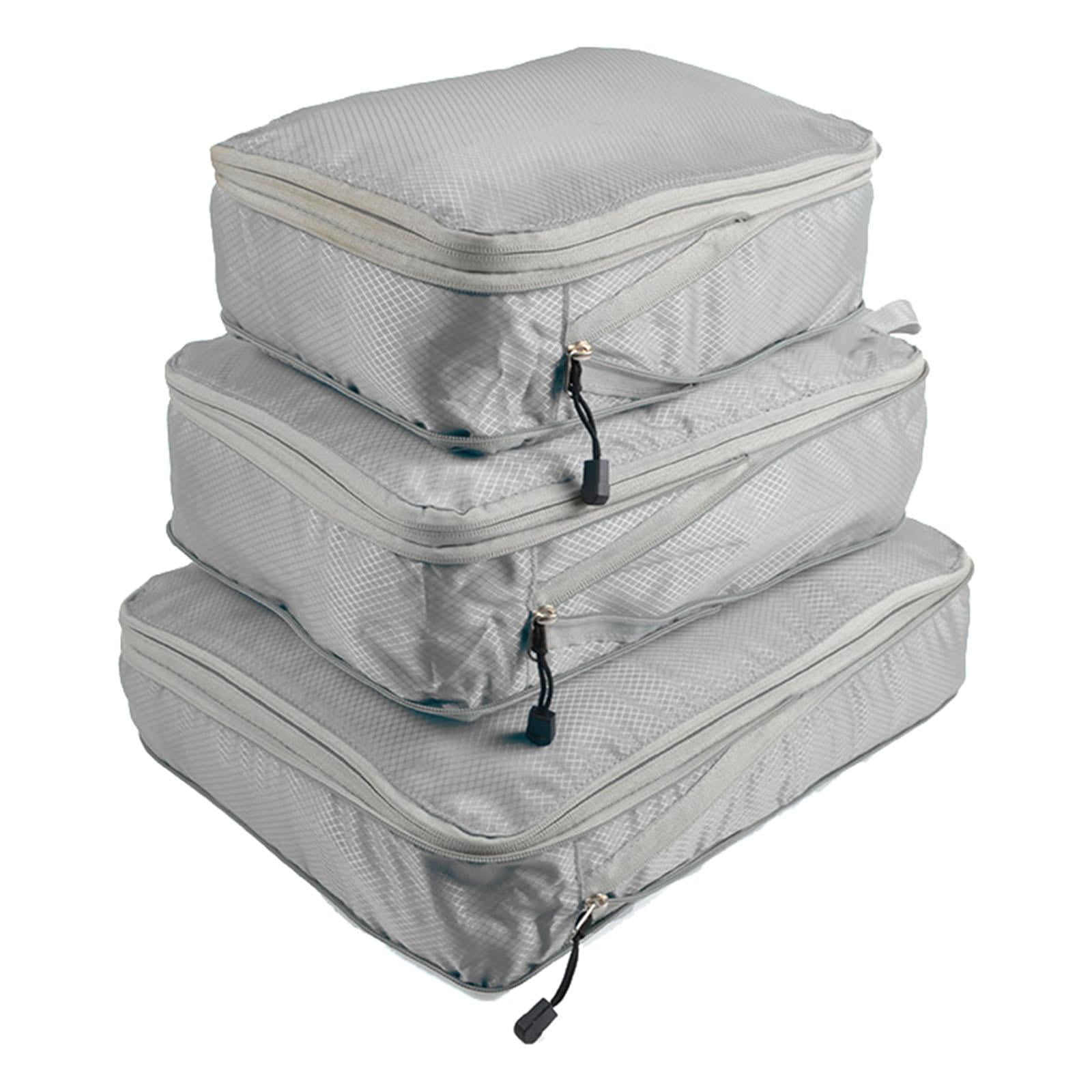 FVDPWYE Compression Travel Packing Cube, Pouch Waterproof Expandable Toiletry Bags Gray
