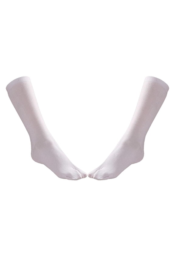 Cotton Sandal Tabi Toe for Geta White