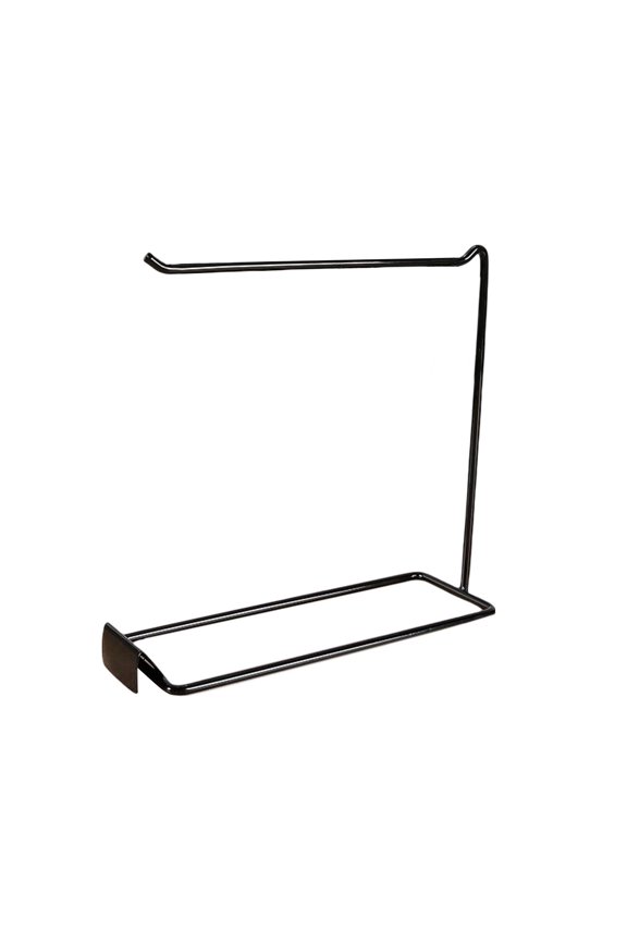 Countertop Jewelry Organizer Stand Free Standing Modern Iron Rack Holder Hanging 1 Row Black
