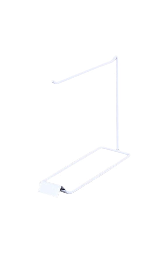 Countertop Jewelry Organizer Stand Free Standing Modern Iron Rack Holder Hanging 1 Row White