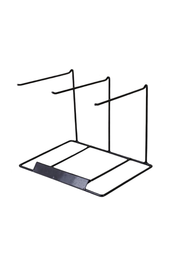 Countertop Jewelry Organizer Stand Free Standing Modern Iron Rack Holder Hanging 3 Rows Black