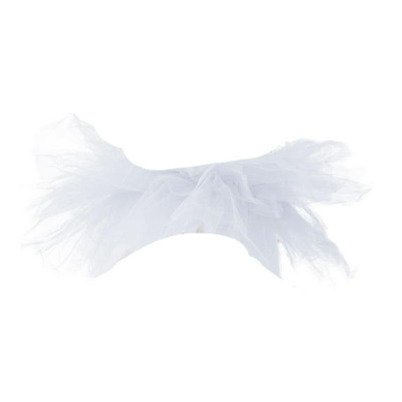 FVDPWYE Crinoline Pannier Petticoat Hoopless Petticoat 27cm Underskirt Bustle Tutu Skirt White