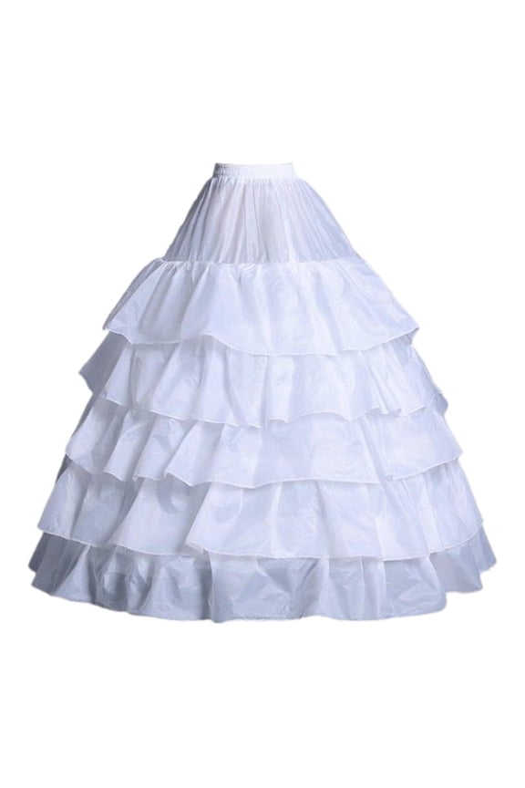 Crinoline Petticoat Bridal 95 cm Half Slips Stylish 4 Hoops 5 Ruffles Layers for