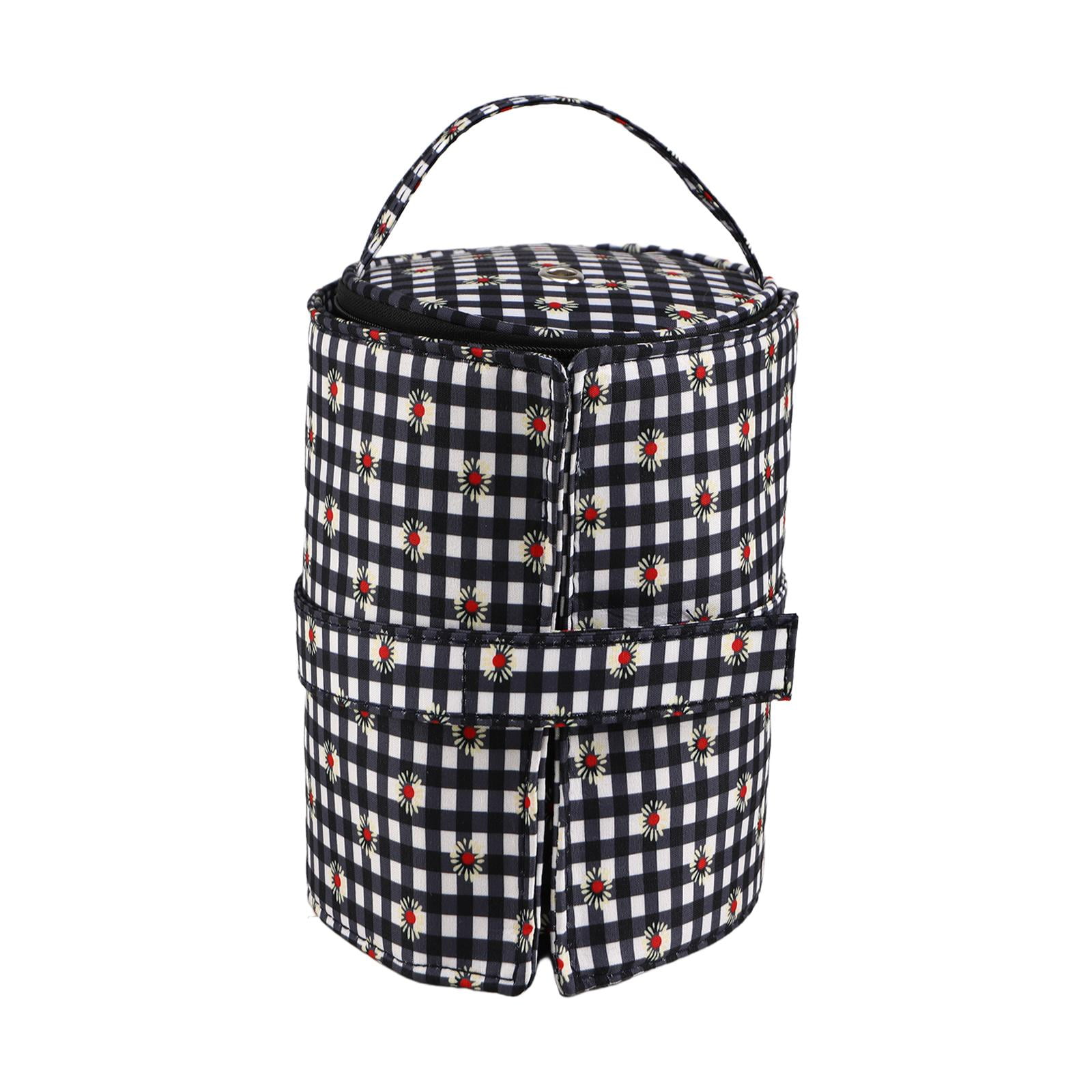 FVDPWYE Crochet Bag Crochet Hooks Storage Bag Lightweight Craft Organizer Zipper Closure Black
