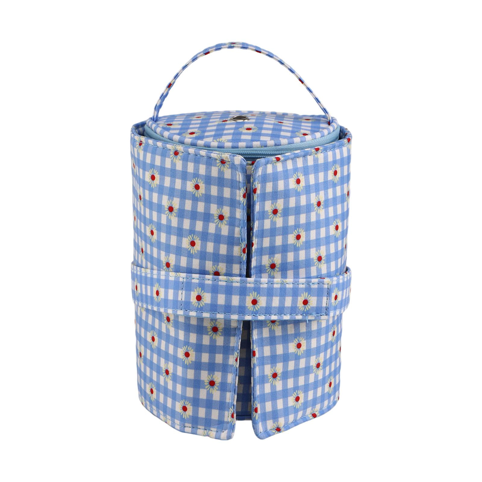 FVDPWYE Crochet Bag Crochet Hooks Storage Bag Lightweight Craft Organizer Zipper Closure Blue