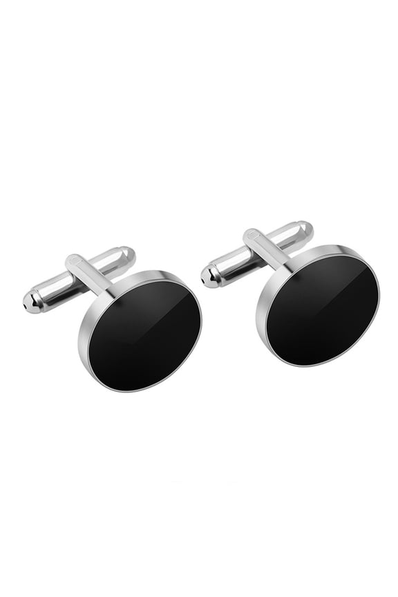 Cufflinks and Studs Set Formal Solid Match Customed Classic Black Cuff Links Kit 2 Cufflinks