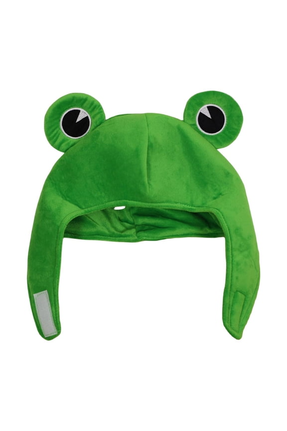 Cute Plush Frog Hat Big Eye Dress Photo Props Frog Shaped Hat for Festival Party