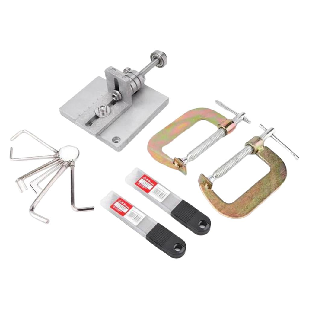 FVDPWYE DIY Leather Strap Cutter Cutting Machine Leathercraft Supplies Max 60mm with Blades Leather Belt Adjustable Leather Strip Cutting Tool