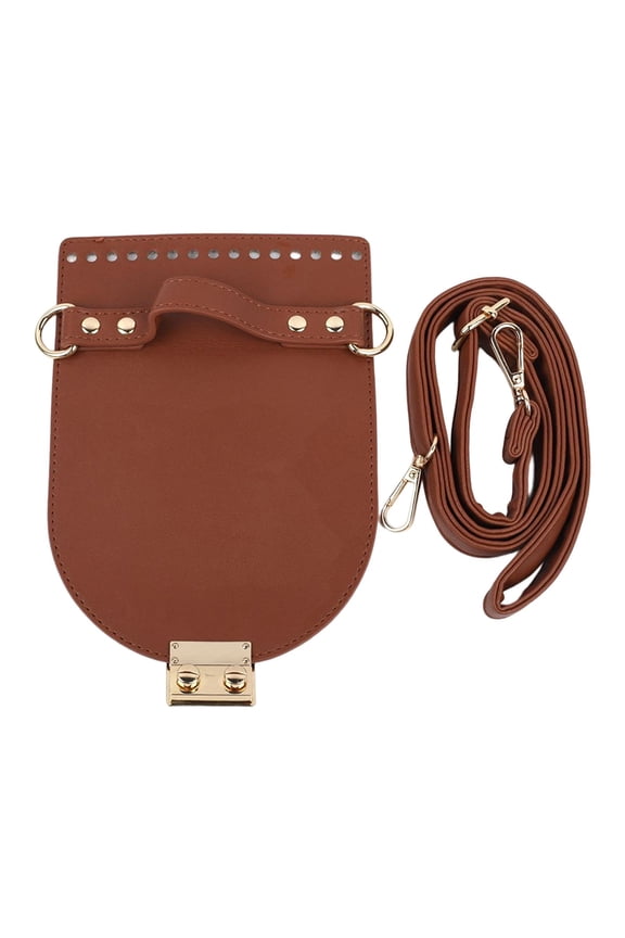 DIY PU Leather Bag Knitting Weaving Adjustable Shoulder Strap Shoulder Bag Cover Red