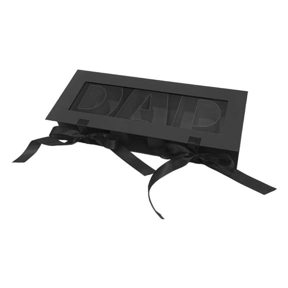 FVDPWYE Dad Empty Flower Box Flower Soap Bag Father's Day Cardboard Lightweight Fillable black