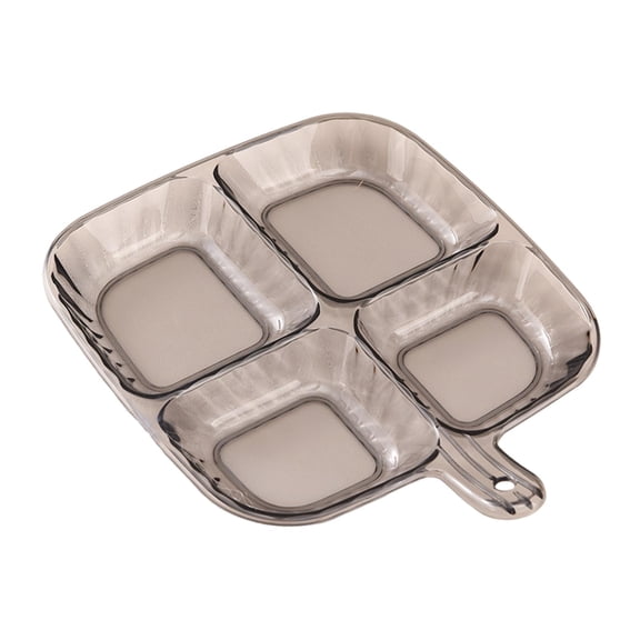 FVDPWYE Divided Serving Dishes Divided Veggie Tray Veggie Trays for Serving Hot Pot Tray clear grey