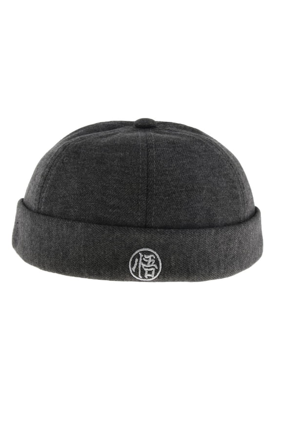 Docker Cap Docker Hat Brimless Made of Wool Felt, Comfortable And Skin-friendly Deep Gray B