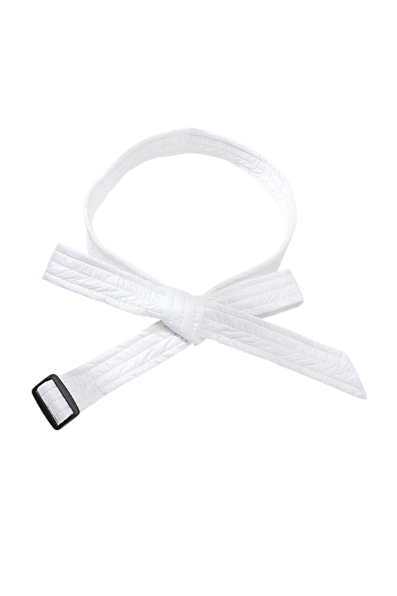 Down Jacket Belt Cotton Padded Down Coat Belt for Overcoat Clothing Decor Winter White