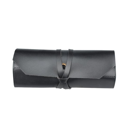FVDPWYE Durable Tool Roll up Bag Pouch Wrench Organizer Pocket Craft Work Pliers Leather Black