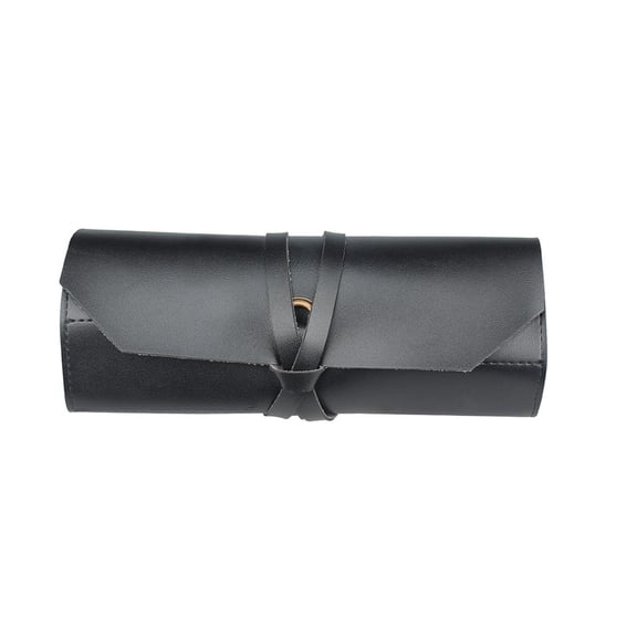 FVDPWYE Durable Tool Roll up Bag Pouch Wrench Organizer Pocket Craft Work Pliers Leather Black