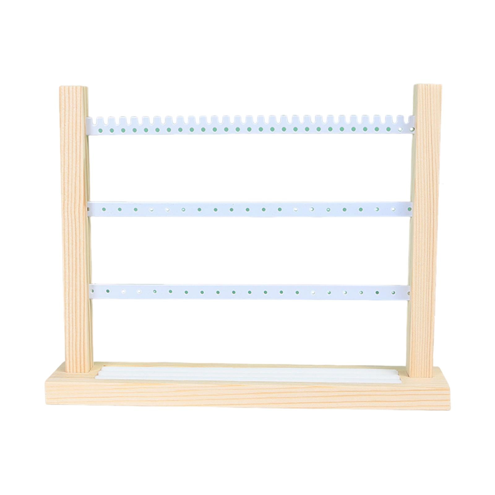 FVDPWYE Earring Display Stand Earring Holder Multifunctional 3 Layer Hanging Rack Jewelry Organizer for Tabletop Centerpiece Showcase White