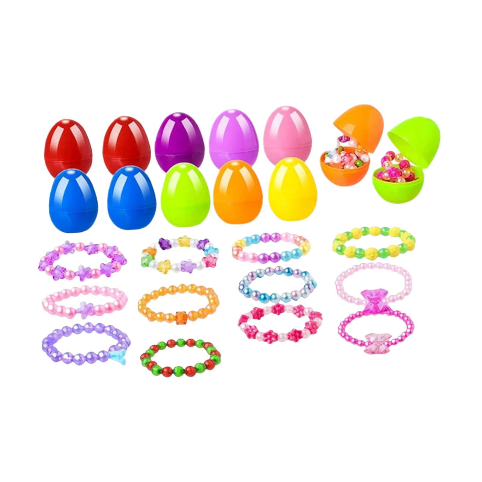FVDPWYE Easter Basket Stuffers Decor Prefilled Easter Eggs for Party Favors Children 12 Bracelets