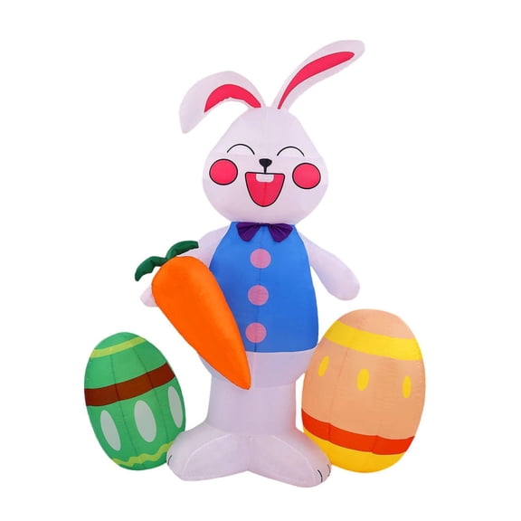 FVDPWYE Easter Rabbit Inflatable Ornament Lighted Easter Yard Decoration Blow up Outdoor