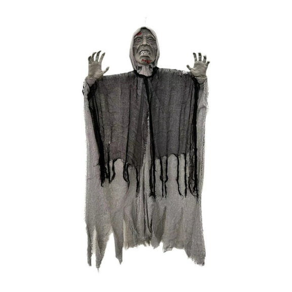FVDPWYE Electric Halloween Horror Hanging Ghost 47inch Tall Realistic with Sound Control