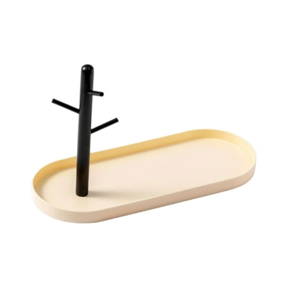 FVDPWYE Entryway Tray Key Bowl Elegant Storage Holder Jewelry Dish Organizer for Desktop Milky White Single