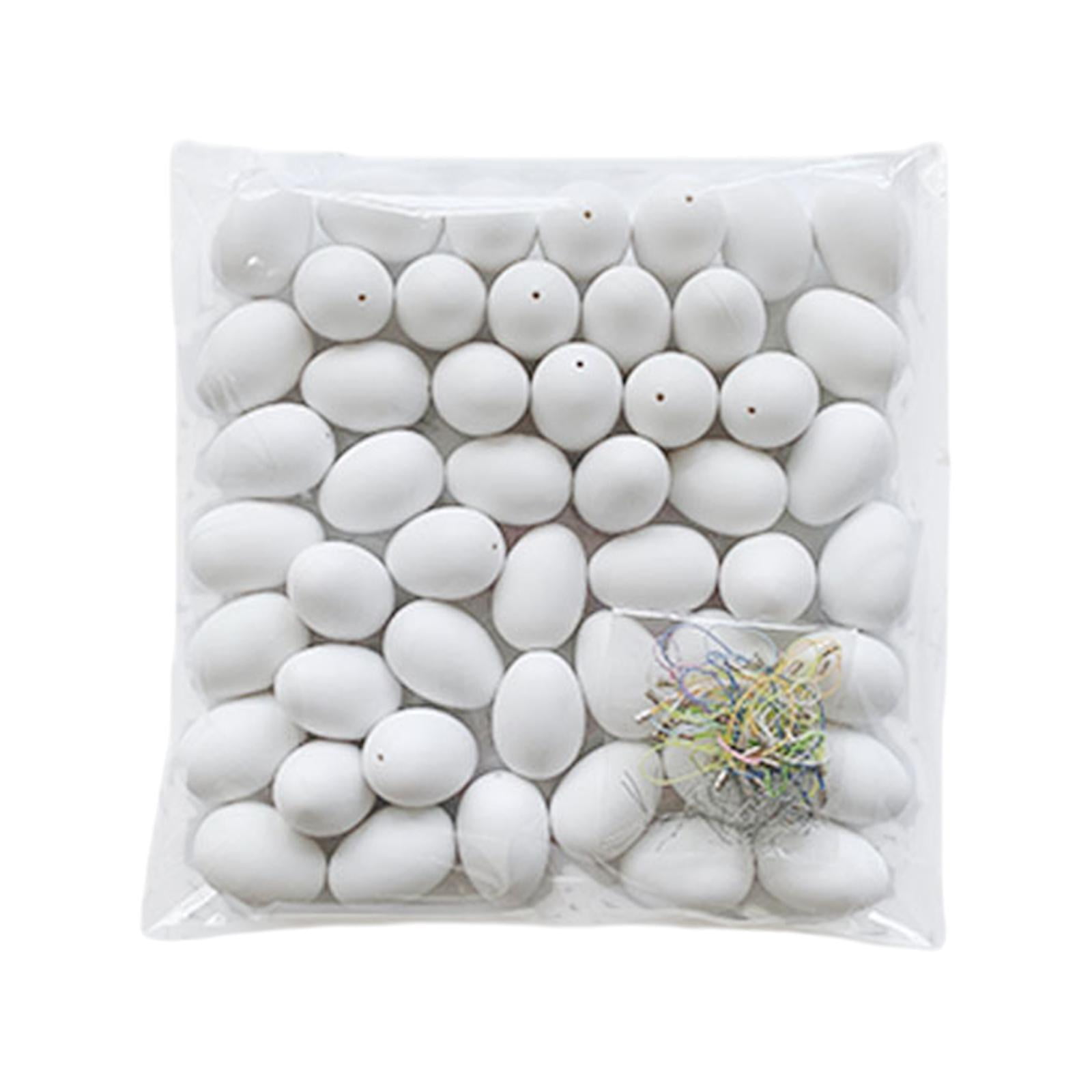 FVDPWYE Fake Eggs Easter Decor Blank Crafting Smooth DIY Crafts for School Projects Home White Hook 50
