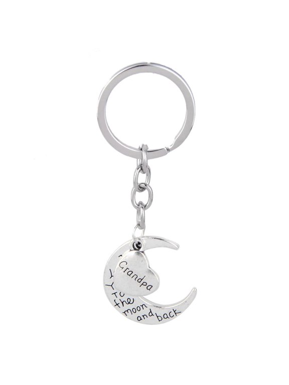 Family Name Moon Chain Key Xmas Gifts--grandpa
