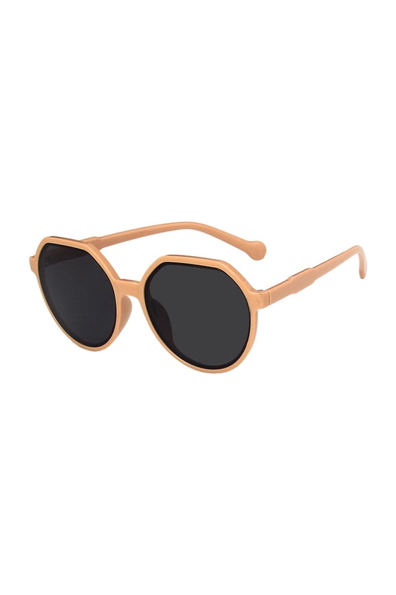 Fashion Cool Vintage Style Round Sunglasses Resin Lens Circle Goggles UV Protection Unisex Running Sports Accessories Pink Gray