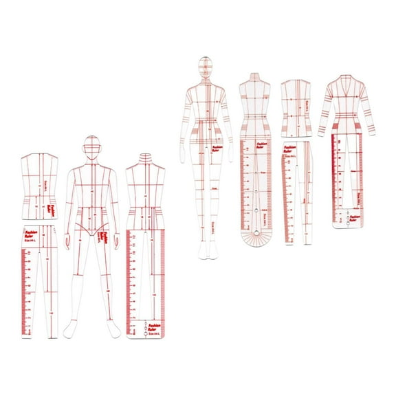 FVDPWYE Fashion Drawing Template Rulers Models Fashion Illustration Rulers Sewing Rulers