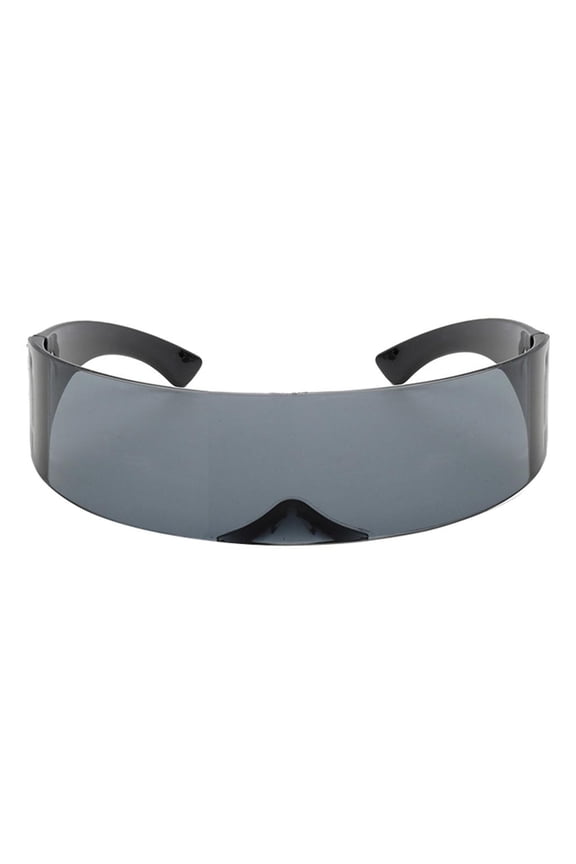 Fashion Futuristic Wrap Sunglasses Robotic Shield Glasses Party Props Gray
