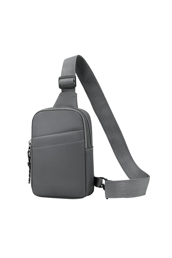 Fashion Men Chest Bag Adjustable Strap Running Waterproof Crossbody Bag Backpack Gray