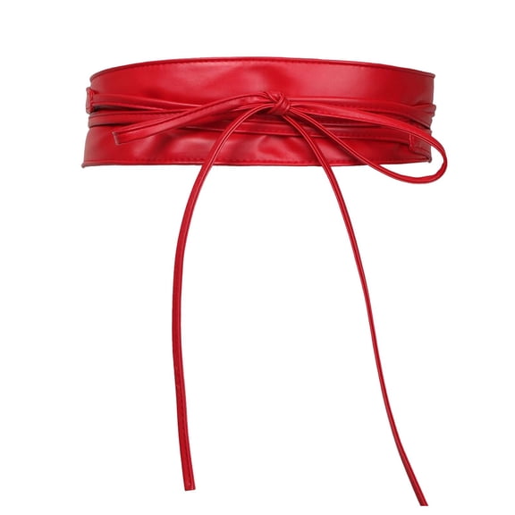FVDPWYE Flexible Wide Waist Belt, PU Leather, , Portable, Comfortable Elegant Waistband Red