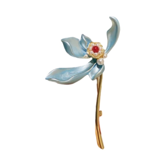 FVDPWYE Flower Brooch Pin Broche Flower Costume Copper Jewelry Fashion Corsage Pin Lapel