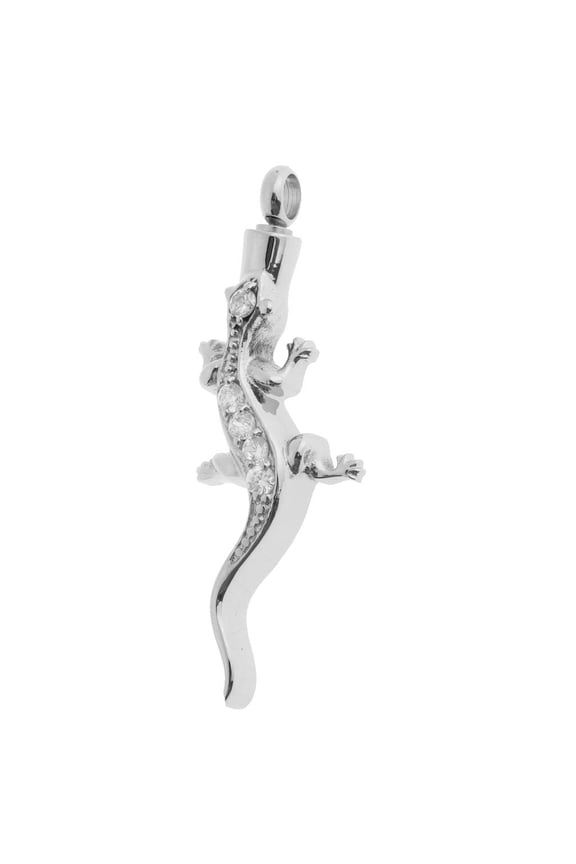 Gecko Urn Locket For Ash Stainless Steel Keepsake Memorial Cremation Jewelry